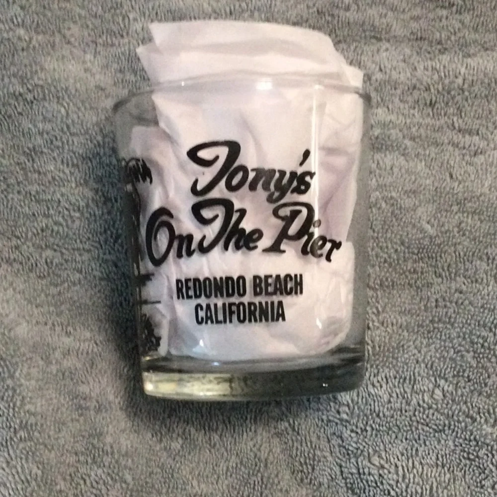 Vintage Tony's On The Pier Redondo Beach, California. On the Rocks Glass